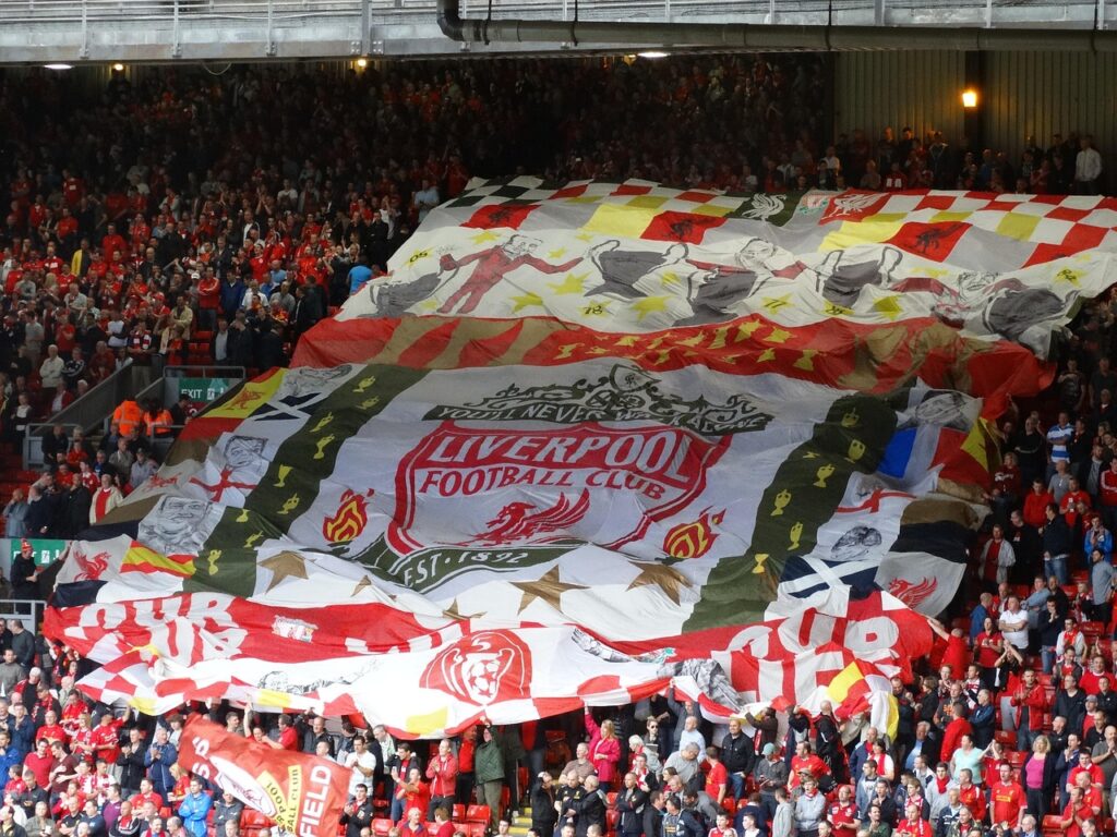 anfield, football, fans, liverpool, huge, flag, anfield, anfield, anfield, anfield, anfield